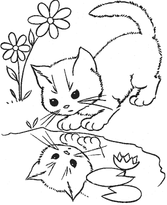cat coloring page