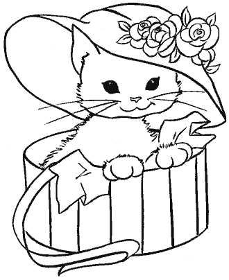 cat coloring page
