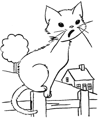 cat coloring page