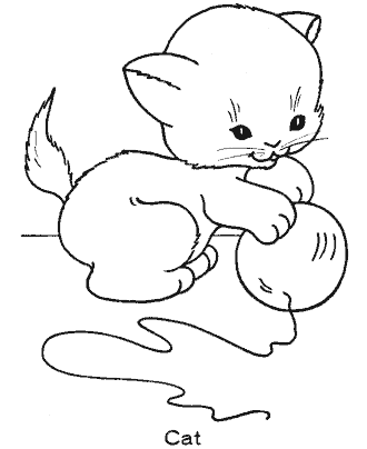 cat coloring page
