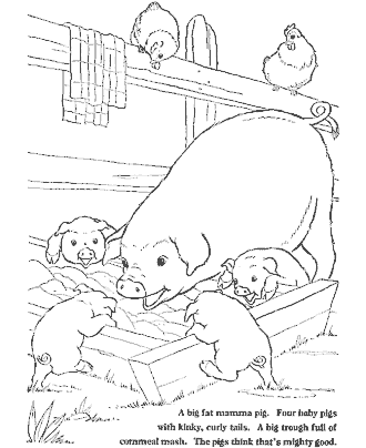 farm coloring page