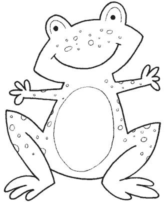 frog coloring page