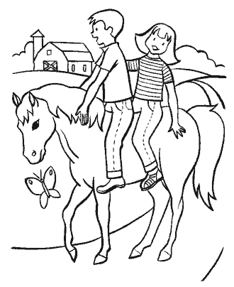 horse coloring page