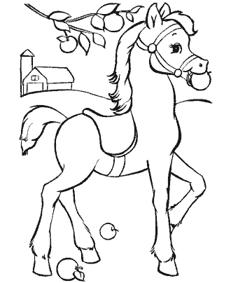 horse coloring page
