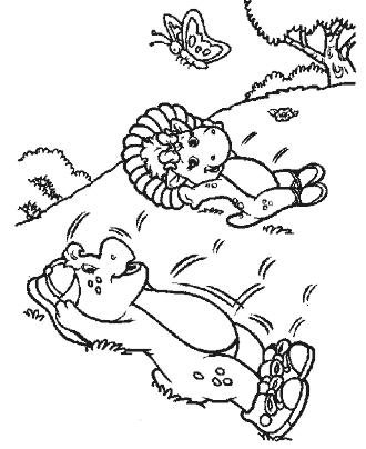 barney coloring page