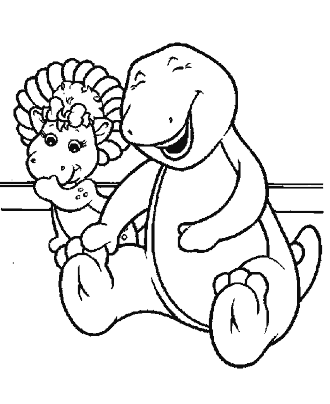 barney coloring page