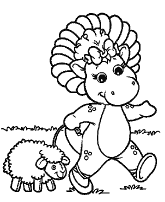 barney coloring pages