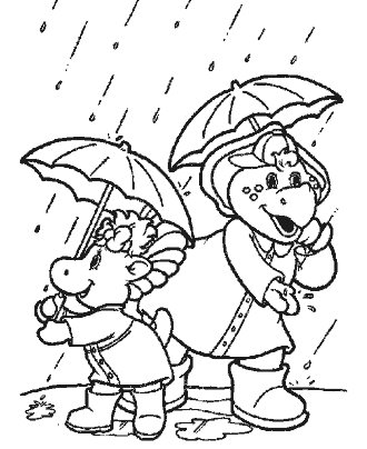 barney coloring page