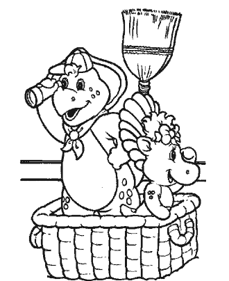 barney coloring page
