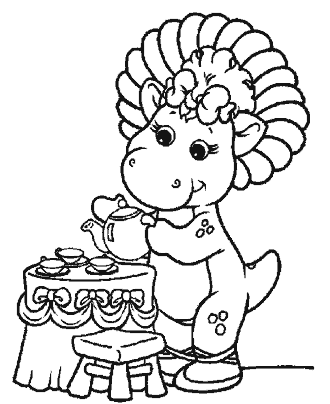 barney coloring page