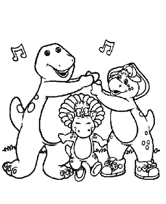 barney coloring page