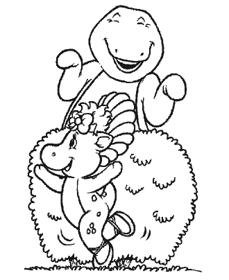 barney coloring page