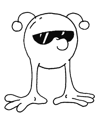 cartoon creature coloring page