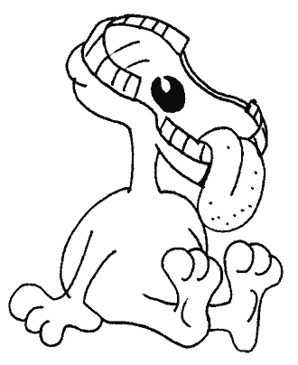 cartoon creature coloring page