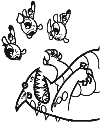 powerpuff girls coloring page