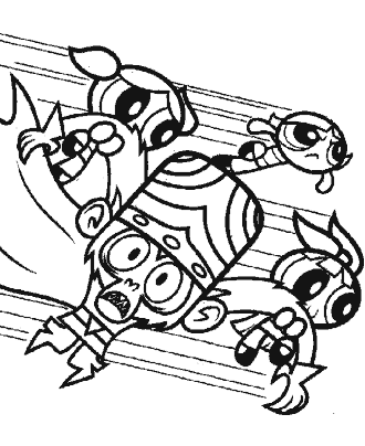 powerpuff girls coloring page