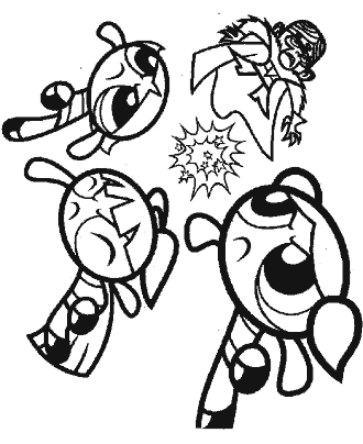 powerpuff girls coloring page