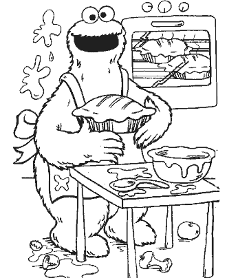 sesame street coloring page