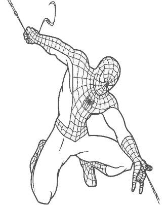 super hero coloring page
