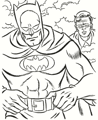 super hero coloring page