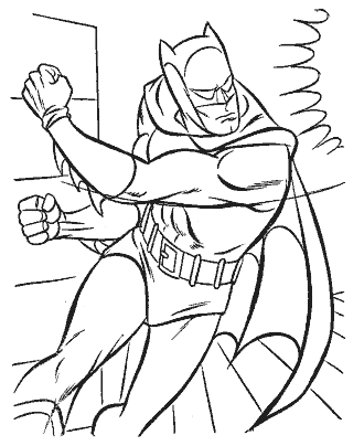 super hero coloring page