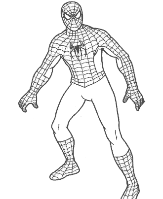 super hero coloring page
