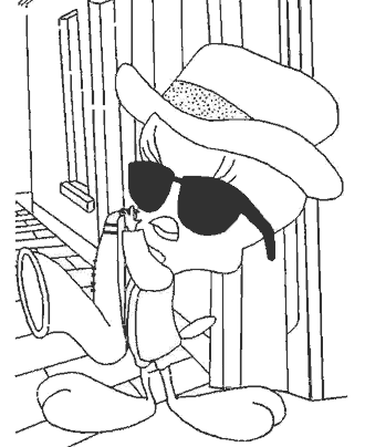 tweety and sylvester coloring page