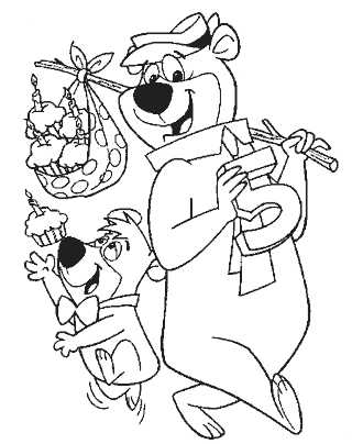 yogi bear coloring pages