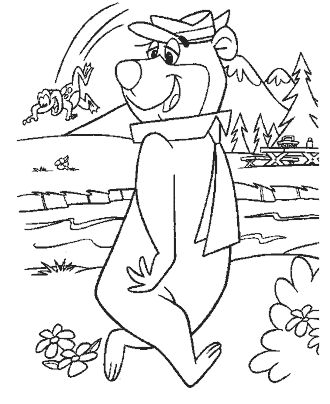 yogi bear coloring pages