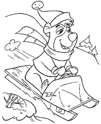 yogi bear coloring page