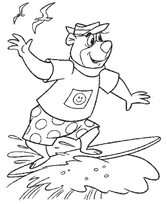 yogi bear coloring page