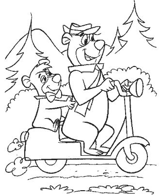 yogi bear coloring page