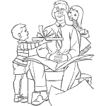 Father&acute;s Day holiday coloring pages