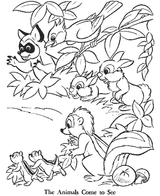 bambi coloring pages