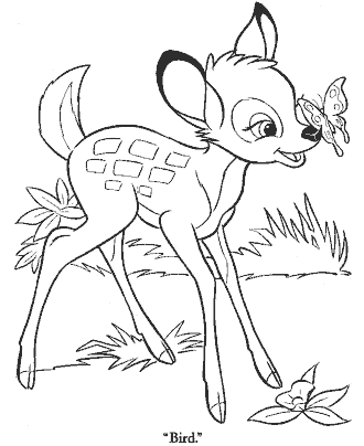 bambi coloring page