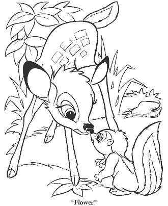 bambi coloring page
