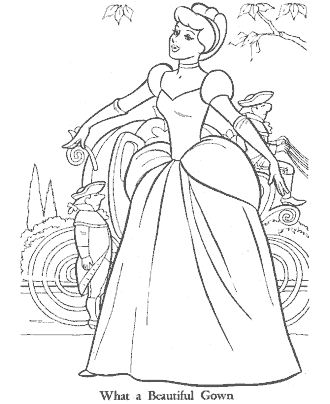 cinderella coloring page