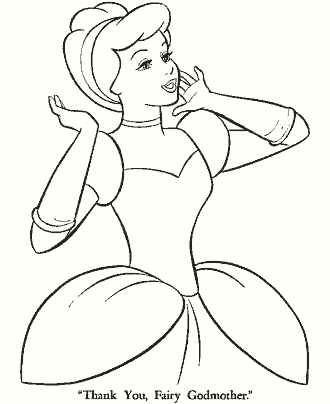 cinderella coloring page