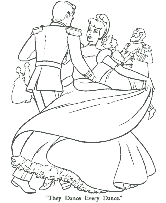 cinderella coloring page