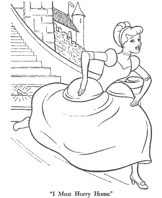 cinderella coloring page