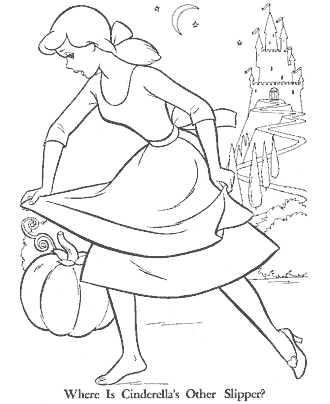 cinderella coloring page