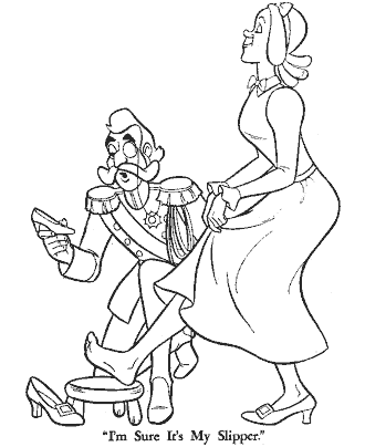 cinderella coloring page