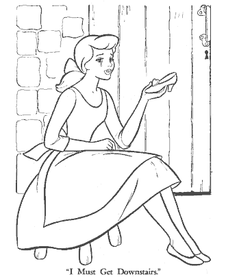 cinderella coloring page