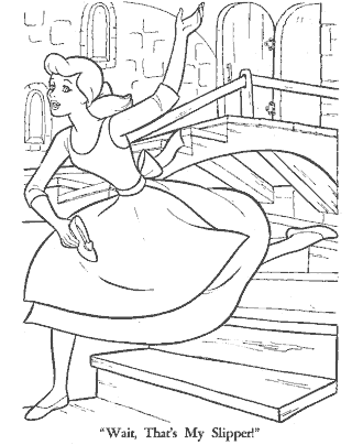 cinderella coloring page