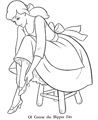 cinderella coloring page