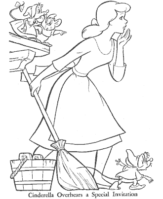 cinderella coloring pages