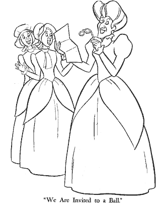 cinderella coloring page