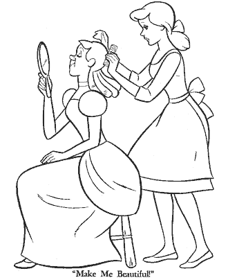 cinderella coloring page