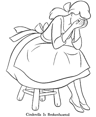 cinderella coloring page