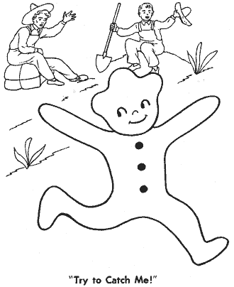 gingerbread man coloring page